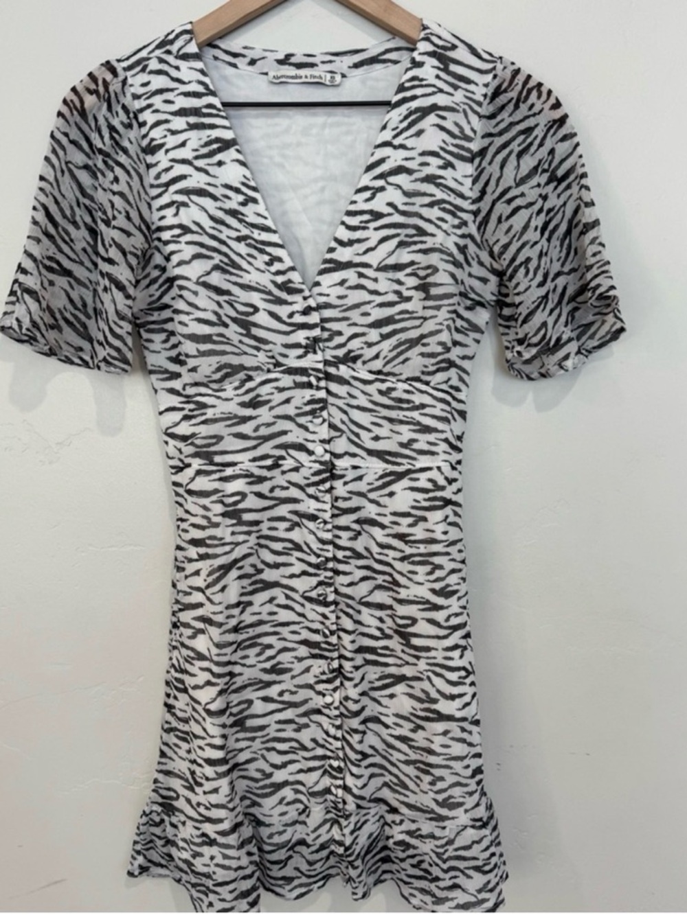 Abercrombie & Fitch Zebra‎ Print Mini Dress Size XS Summer Party Dress